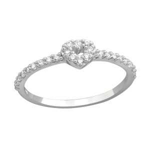 Inel din argint cu zirconii model inimioara DiAmanti DIA25223 (Argint 925‰ 1 g.)